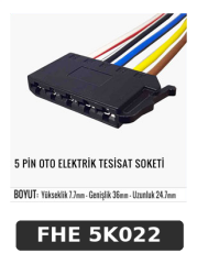 5 PİN OTO ELEKTRİK TESİSAT SOKETİ