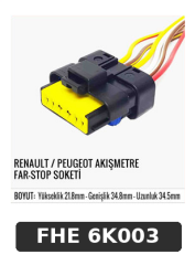 RENAULT / PEUGEOT AKIŞMETRE FAR-STOP SOKETİ
