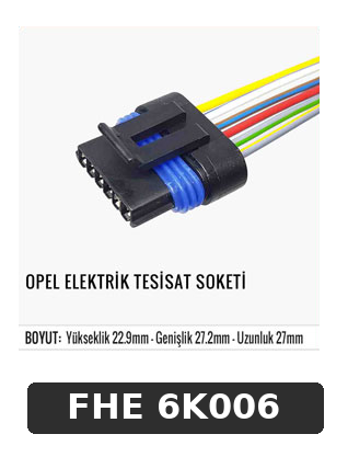 OPEL ELEKTRİK TESİSAT SOKETİ