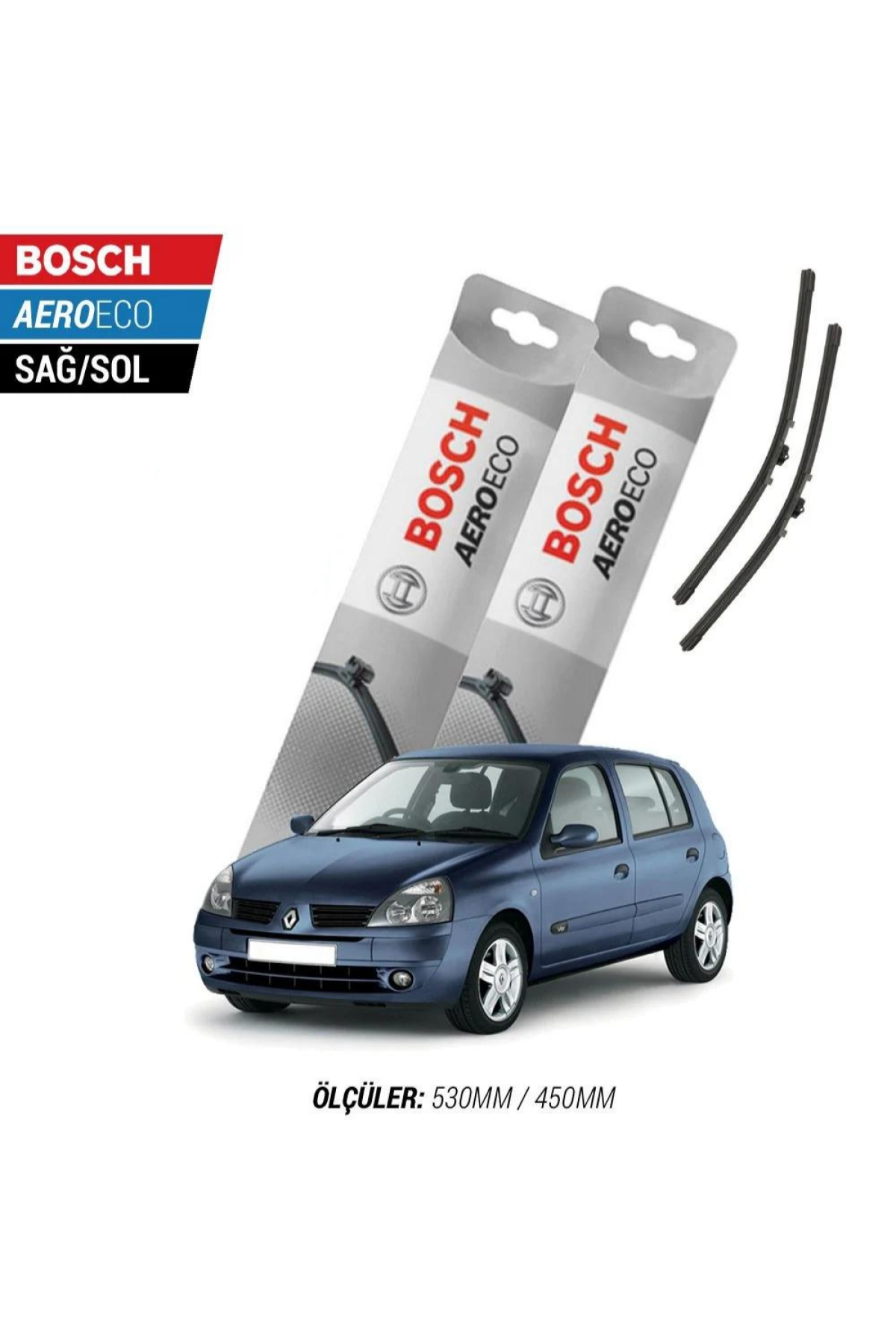 Renault Clio 2 2005 Model Bosch Aeroeco Muz Silecek Takımı