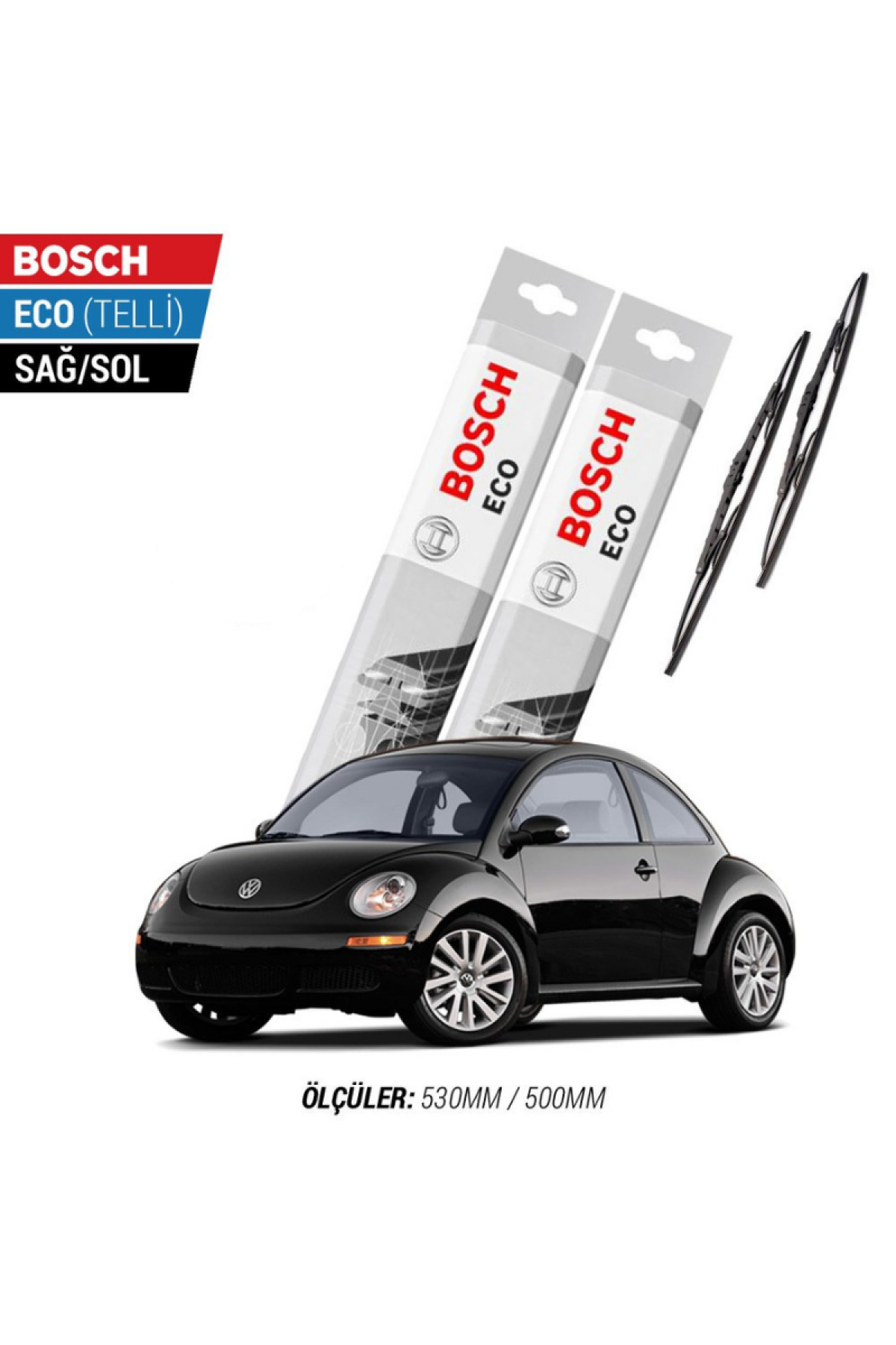 Volkswagen Beetle 2005 Model Silecek Takımı Bosch Eco (Telli)
