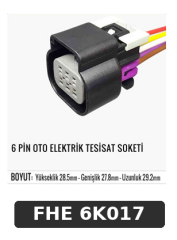 6 PİN OTO ELEKTRİK TESİSAT SOKETİ