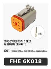 DT06-6S DEUTSCH SOKET KABLOSUZ DEMONTE