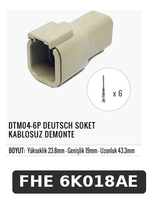 DTM04-6P DEUTSCH SOKET KABLOSUZ DEMONTE