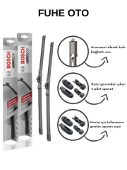 Peugeot Bipper 2008 Model Yeni Üretim Plastik Kutulu 2'li Muz Silecek Takımı