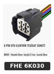 6 PİN OTO ELEKTRİK TESİSAT SOKETİ