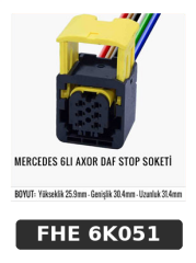 MERCEDES 6Lİ AXOR DAF STOP SOKETİ