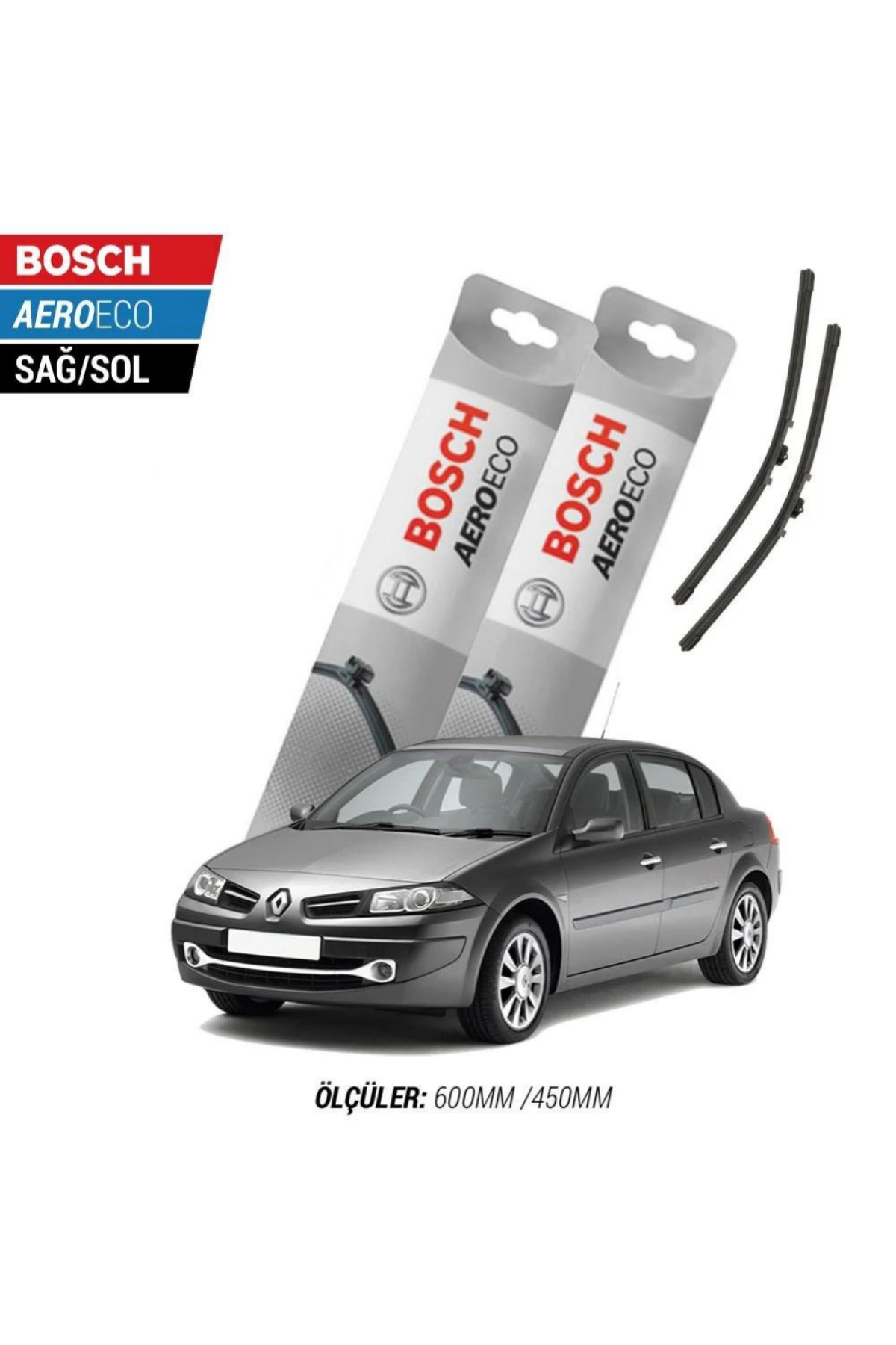 Renault Megane 2 2008 Model Bosch Aeroeco Muz Silecek Takımı