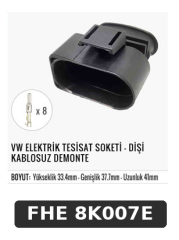 VW ELEKTRİK TESİSAT SOKETİ - DİŞİ KABLOSUZ DEMONTE