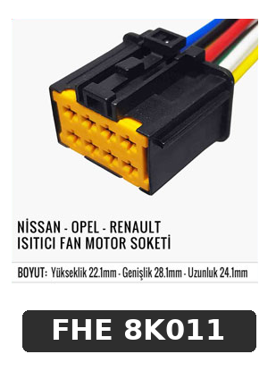 NİSSAN - OPEL- RENAULT ISITICI FAN MOTOR SOKETİ