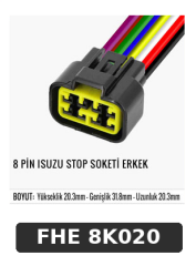 8 PİN ISUZU STOP SOKET/ ERKEK