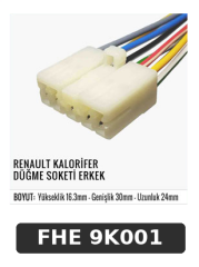 RENAULT KALORİFER DÜĞME SOKETİ ERKEK