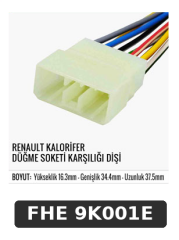 RENAULT KALORİFER 2 DÜĞME SOKETİ KARŞILIĞI DİŞİ