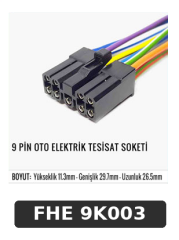 9 PİN OTO ELEKTRİK TESİSAT SOKETİ