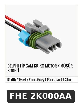 DELPHI TİP CAM KRİKO MOTOR / MÜŞÜR SOKETİ