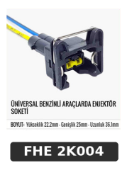ÜNİVERSAL BENZİNLİ ARAÇLARDA ENJEKTÖR SOKETİ