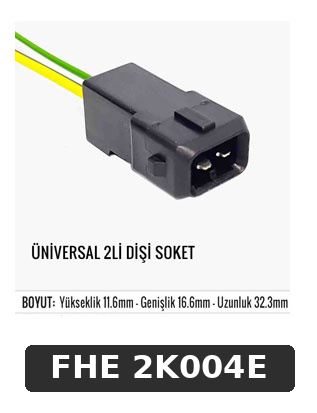 ÜNİVERSAL 2Lİ DİŞİ SOKET