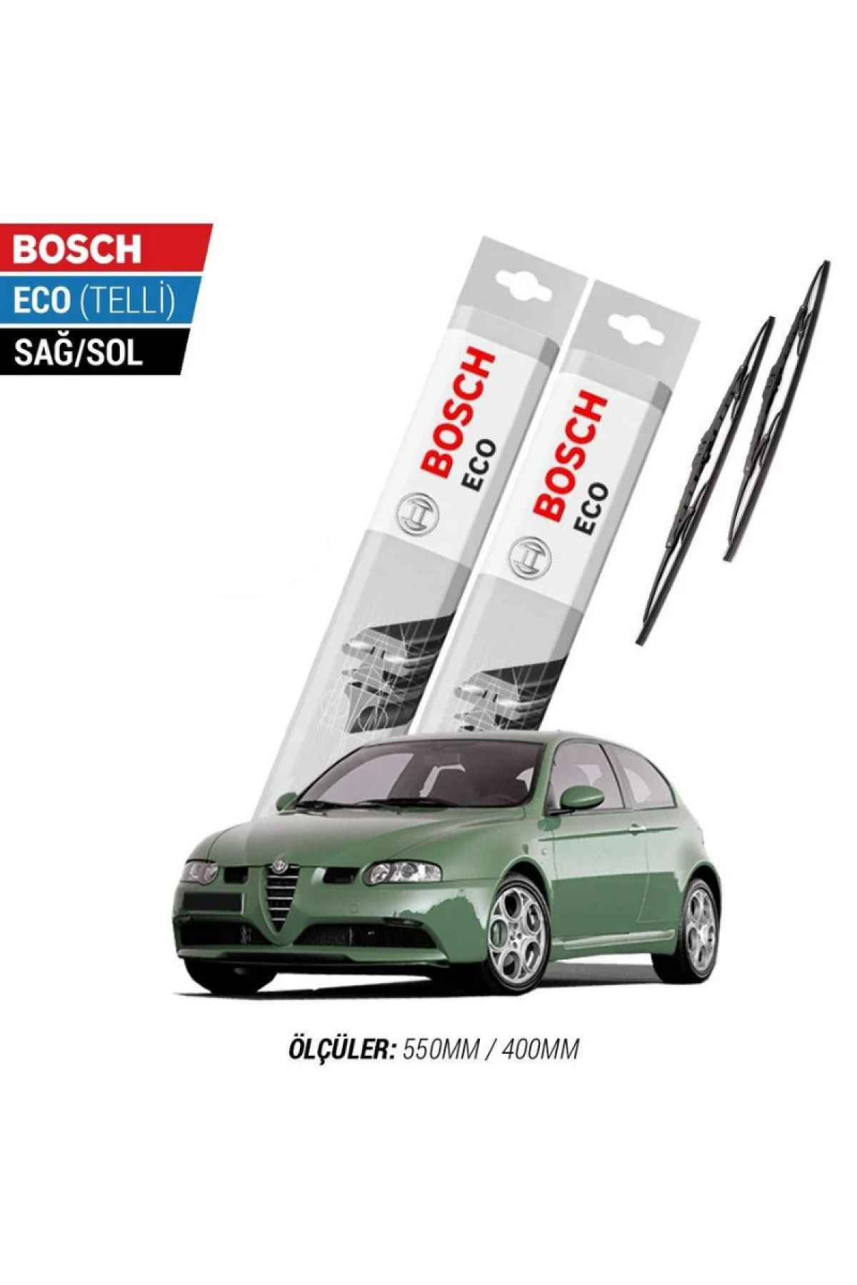Alfa Romeo 147 2003 Model Silecek Takımı Bosch Eco (Telli)