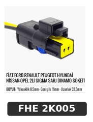 FİAT-FORD-RENAULT-PEUGEOT-HYUNDAİ . NİSSAN-OPEL 2Lİ SİGMA SARJ DINAMO SOKETİ