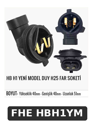 HB H1 YENİ MODEL DUY H25 FAR SOKETİ
