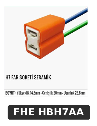 H7 FAR SOKETİ SERAMİK