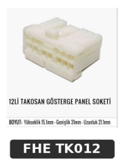 12Lİ TAKOSAN GÖSTERGE PANEL SOKETİ