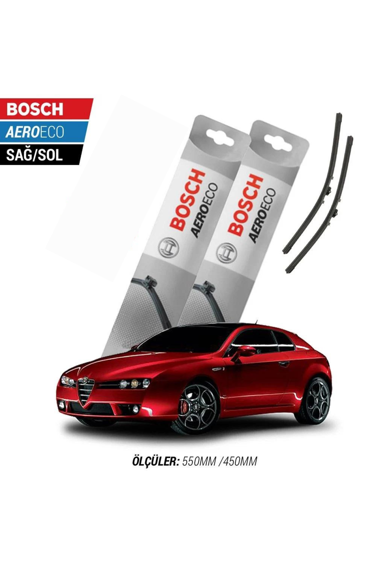 Alfa Romeo Brera 2008 Model Bosch Aeroeco Muz Silecek Takımı