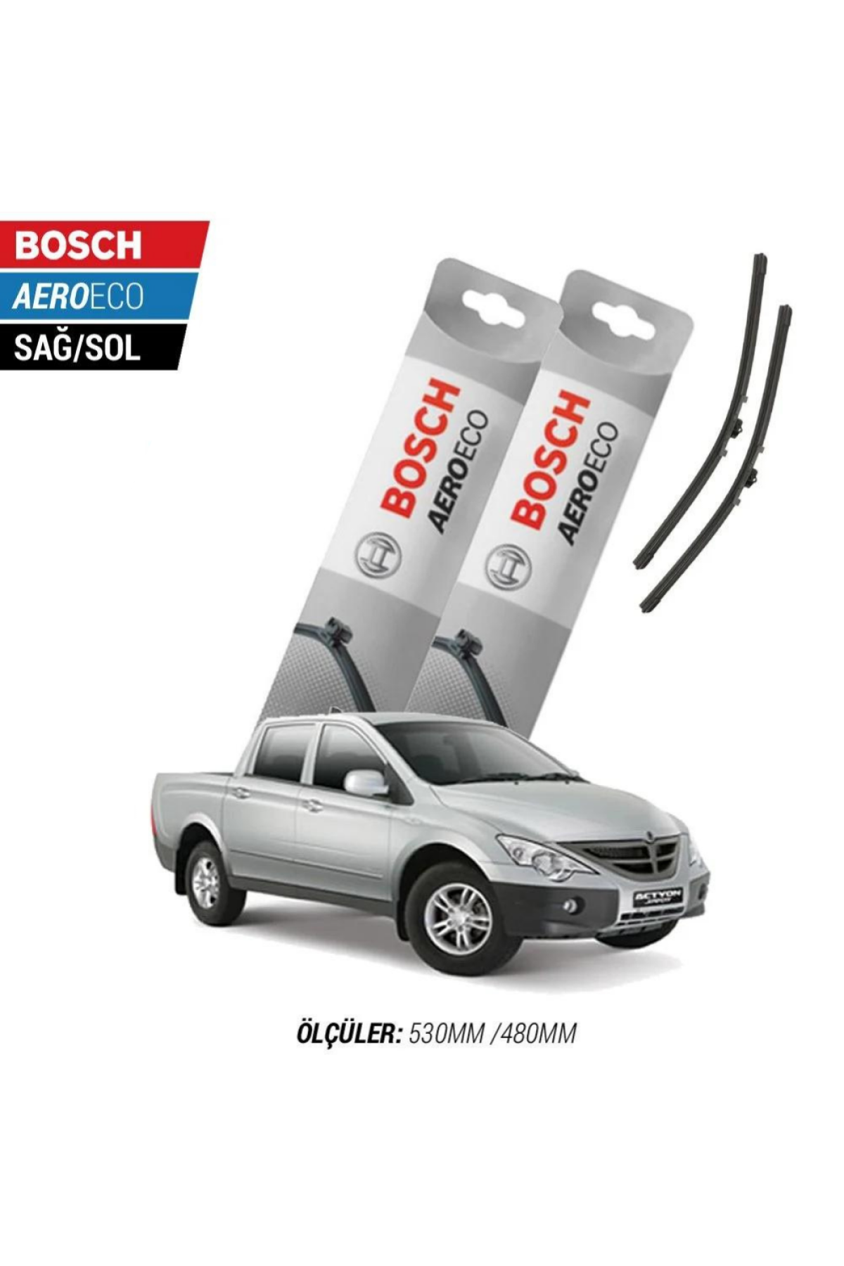 Ssangyong Actyon Sports 2009 Model Bosch Aeroeco Muz Silecek Takımı