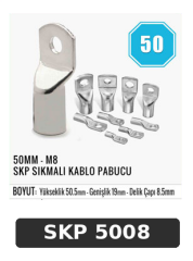 50MM - M8 SKP SIKMALI KABLO PABUCU