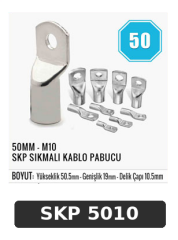 50MM - M10 SKP SIKMALI KABLO PABUCU