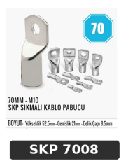 70MM - M10 SKP SIKMALI KABLO PABUCU