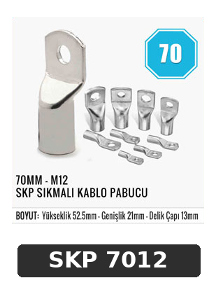 70MM - M12 SKP SIKMALI KABLO PABUCU
