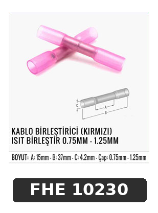 KABLO BİRLEŞTİRİCİ (KIRMIZI) ISIT BİRLEŞTİR 0.75MM - 1.25MM