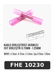 KABLO BİRLEŞTİRİCİ (KIRMIZI) ISIT BİRLEŞTİR 0.75MM - 1.25MM