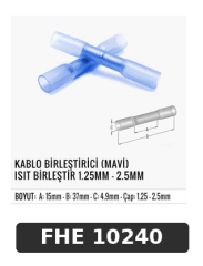KABLO BİRLEŞTİRİCİ (MAVİ) ISIT BİRLEŞTİR 1.25MM - 2.5MM