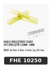 KABLO BİRLEŞTİRİCİ (SARI) ISIT BİRLEŞTİR 2.5MM - 6MM