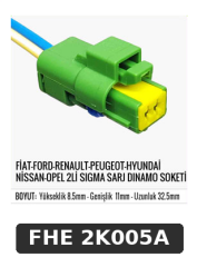 FİAT-FORD-RENAULT-PEUGEOT-HYUNDAİ NİSSAN-OPEL 2Lİ SİGMA SARJ DINAMO SOKETİ
