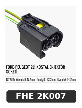 FORD-PEUGEOT 2Lİ KOSTAL ENJEKTÖR SOKETİ