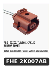 ABS - EGZOZ, TURBO SICAKLIK SENSÖR SOKETİ