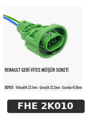 RENAULT GERİ VİTES MÜŞÜR SOKETİ