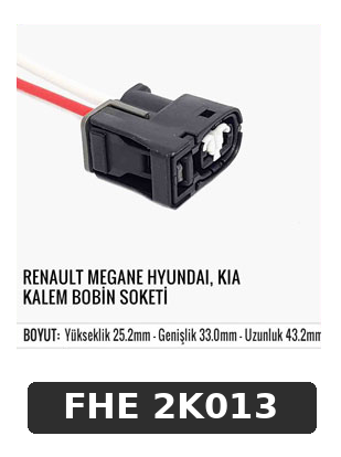 RENAULT MEGANE HYUNDAİ, KIA KALEM BOBİN SOKETİ