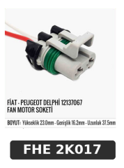 FİAT - PEUGEOT DELPHI 12137067 FAN MOTOR SOKETİ
