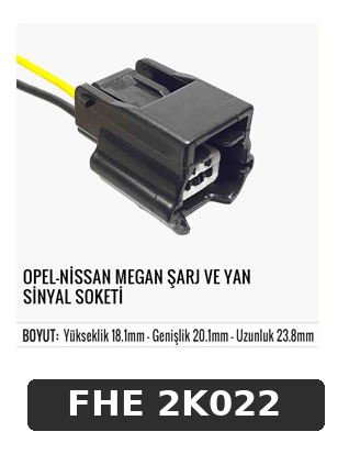 OPEL-NİSSAN MEGAN SARJ VE YAN SİNYAL SOKETİ