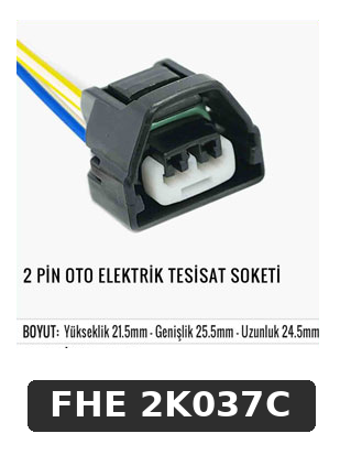 2 PİN OTO ELEKTRİK TESİSAT SOKETİ
