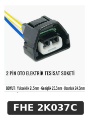 2 PİN OTO ELEKTRİK TESİSAT SOKETİ