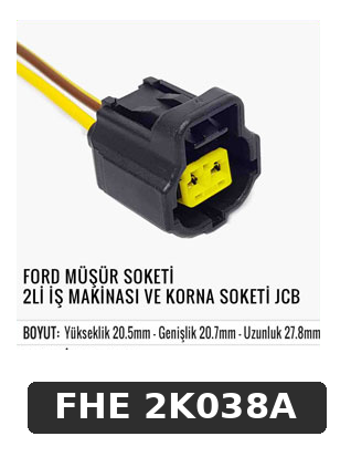 FORD MÜŞÜR SOKETİ 2Lİ İŞ MAKİNASI VE KORNA SOKETİ JCB