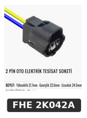 2 PİN OTO ELEKTRİK TESİSAT SOKETİ