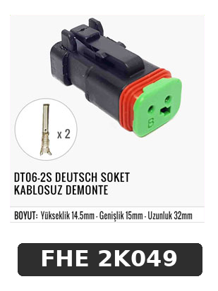 DT06-2S DEUTSCH SOKET KABLOSUZ DEMONTE