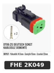 DT06-2S DEUTSCH SOKET KABLOSUZ DEMONTE