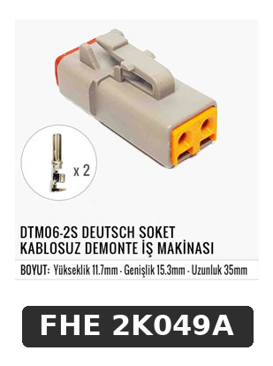 DTM06-2S DEUTSCH SOKET - KABLOSUZ DEMONTE İŞ MAKİNASI